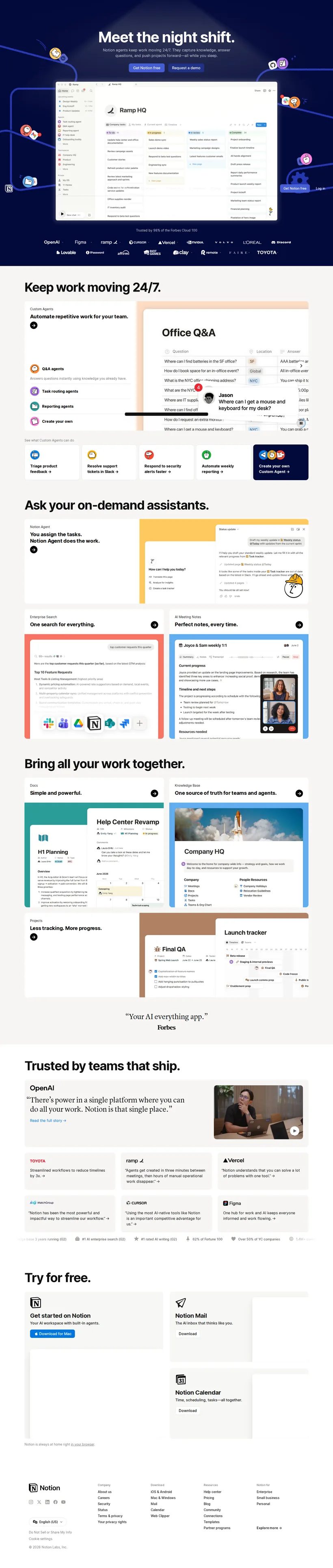 Notion — desktop
